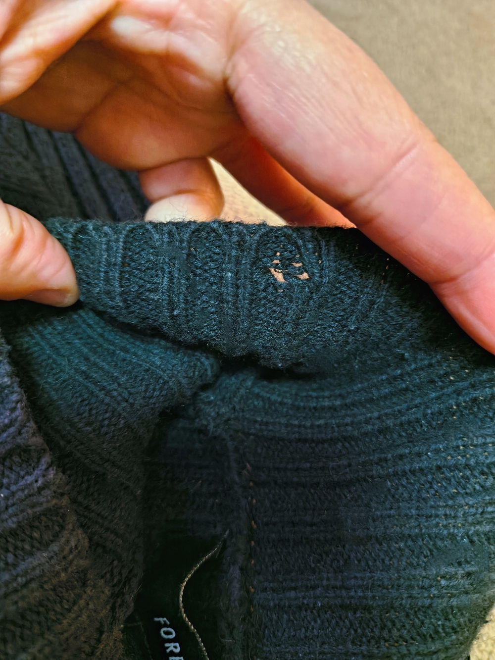 Black Ribbed Mock-Neck Sweater - Picture 3 of 4